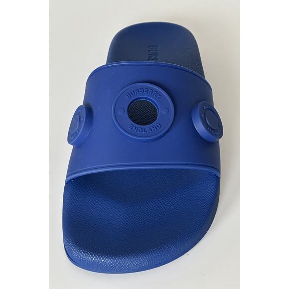 NIB $420 Burberry Eyelet Men’s Furley Royal Blue Slide Sandals 11 US 8049674 IT main image 13